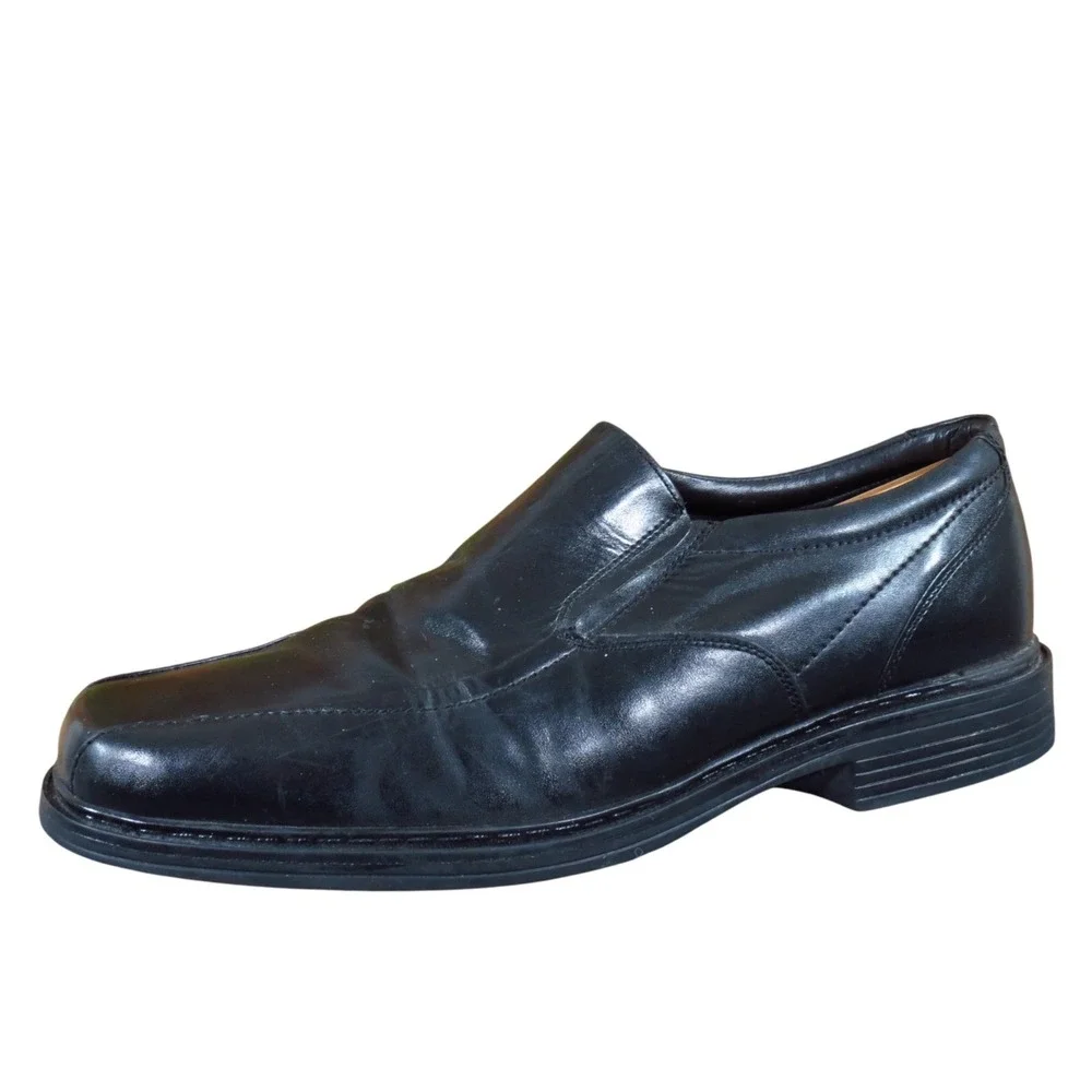 Nunn Bush 81404 Mens Slip On Dress Loafers Size 10 Business Casual Black Leather